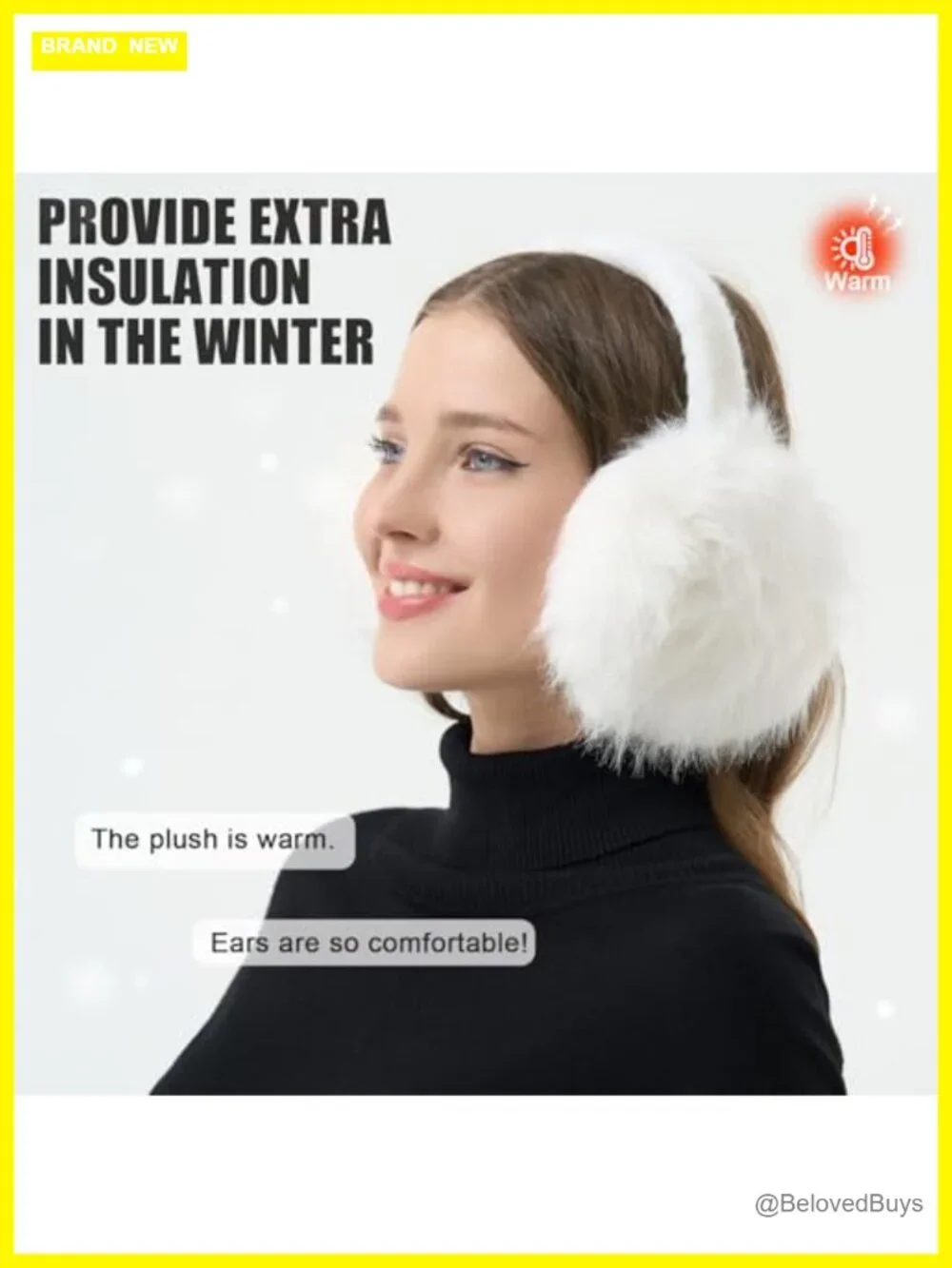Fluffy Faux Fur Earmuffs Foldable Winter Ear Warmer Soft Covers